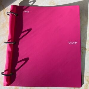 Five star Pink and green floral binder #floral #binder #officewares